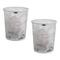 Mind Reader 2 Piece Garbage Round Metal Mesh Waste Basket Recycling Bin